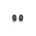 Grey Oval Earrings