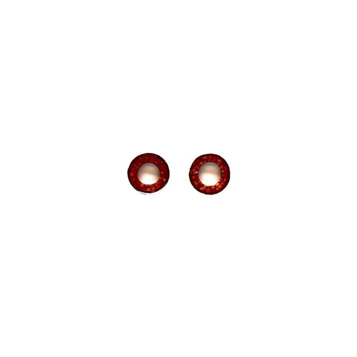 Red Circle Studs