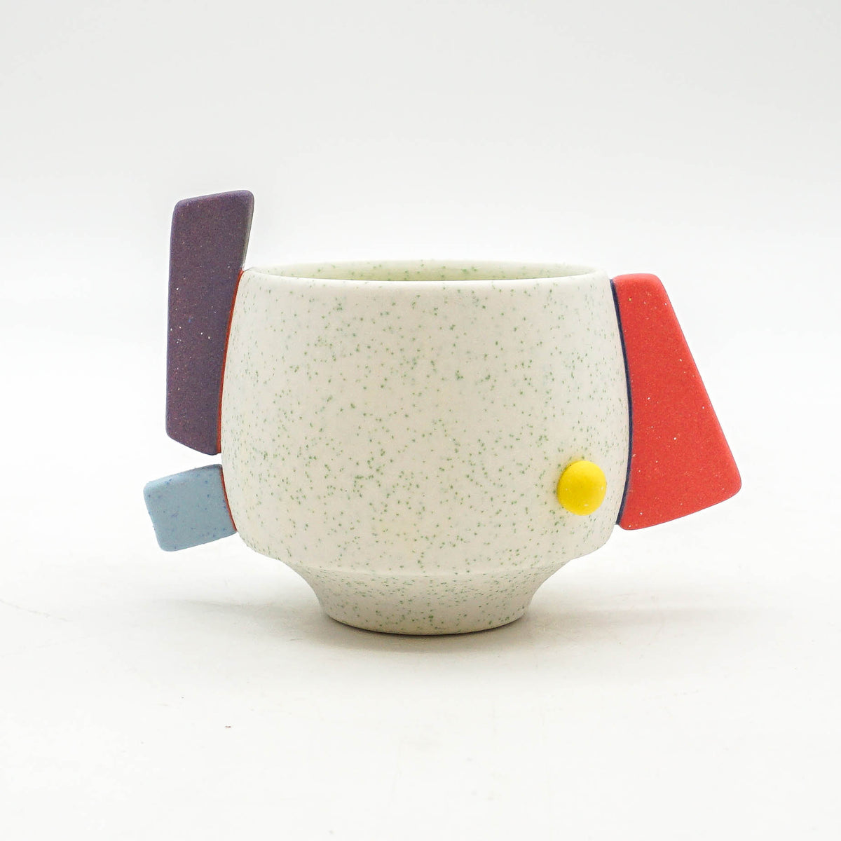 White Speckle Sculptural Cup