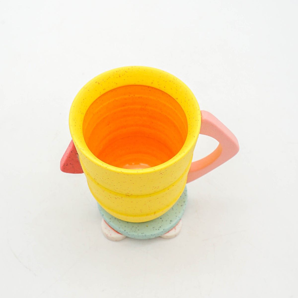 Yellow Speckle Sculptural Mug