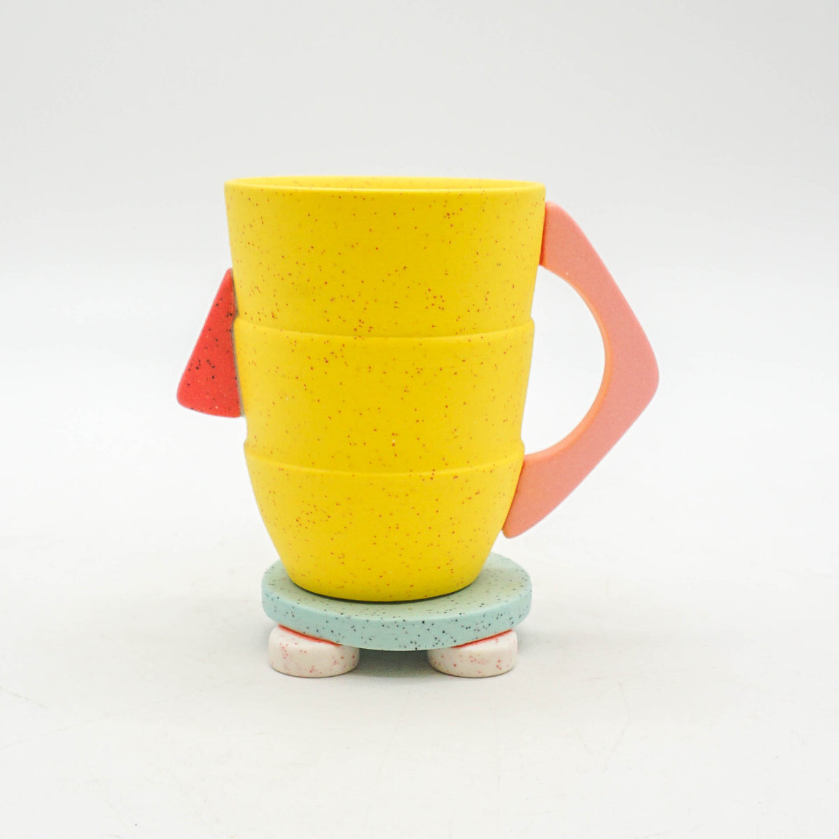 Yellow Speckle Sculptural Mug