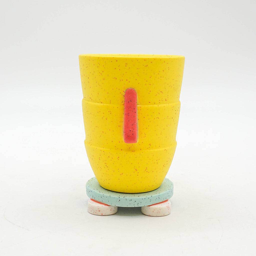 Yellow Speckle Sculptural Mug