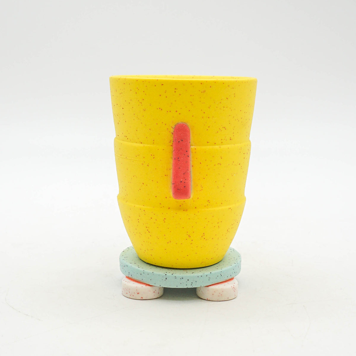 Yellow Speckle Sculptural Mug