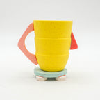 Yellow Speckle Sculptural Mug
