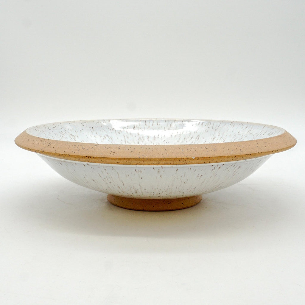 Large White Speckle Bowl