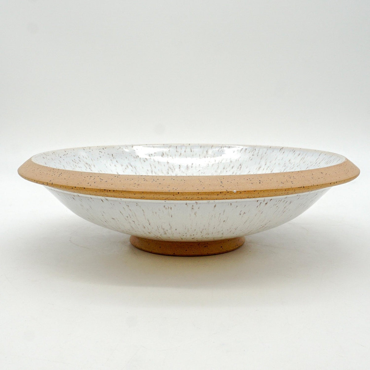 Large White Speckle Bowl