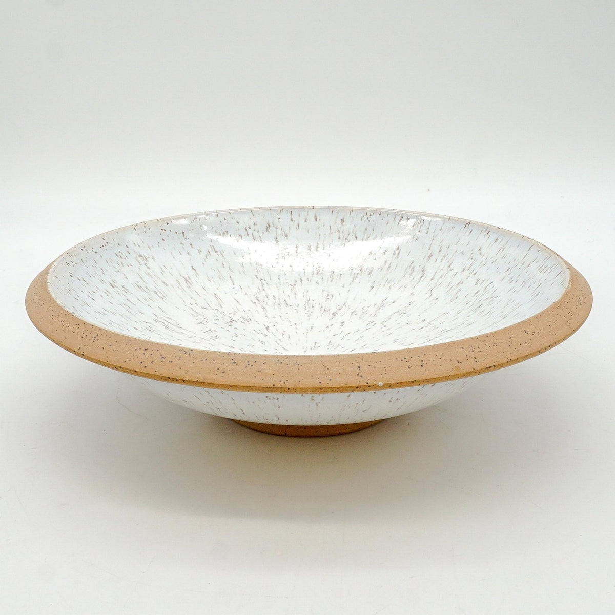 Large White Speckle Bowl