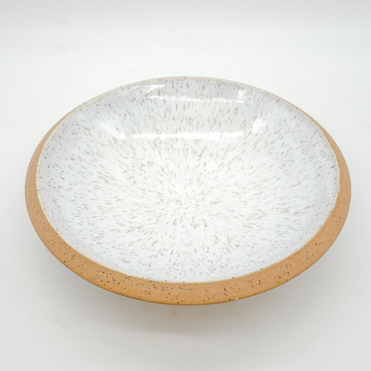Large White Speckle Bowl