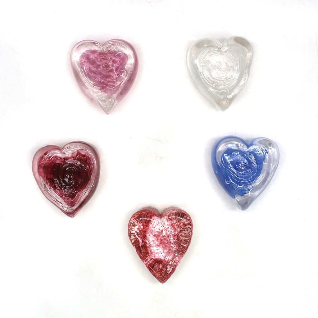 Glass Heart Paper Weight