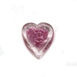 Glass Heart Paper Weight