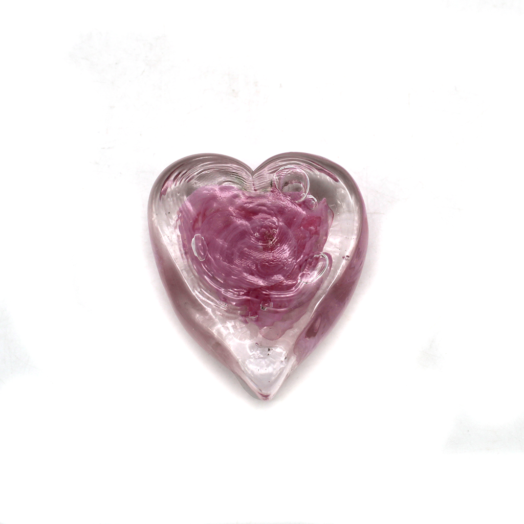 Glass Heart Paper Weight