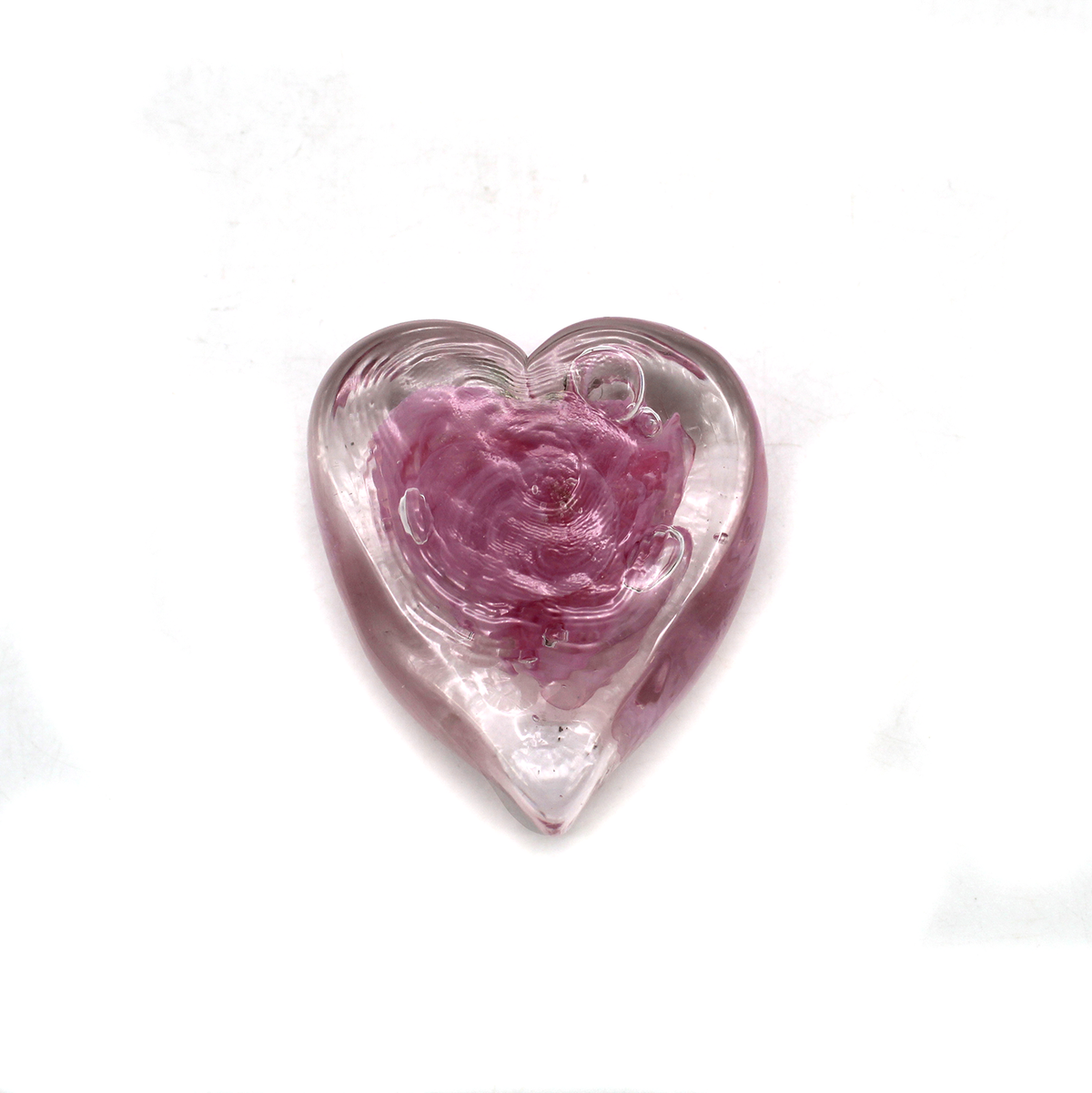 Glass Heart Paper Weight
