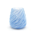 Blue and White Twisted Stemless Wine Glass