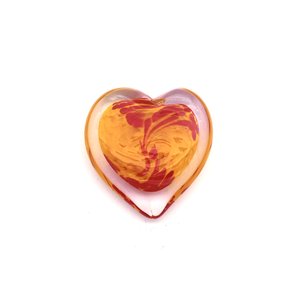 Red and Yellow Glass Hearts