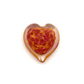 Glass Heart - Red and Yellow
