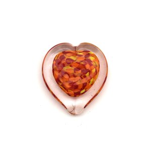 Red and Yellow Glass Hearts