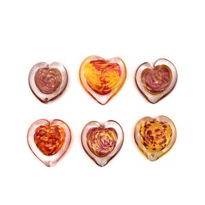 Red and Yellow Glass Hearts