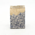 Blue Floral Bag with Gold