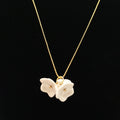 Necklace - Three White Flowers