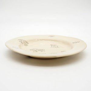 Mr Mittens Plate - White