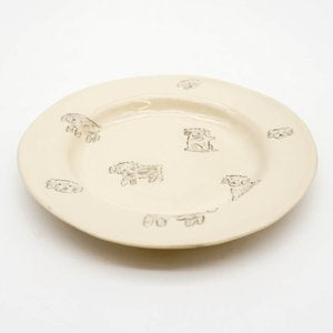 Mr Mittens Plate - White