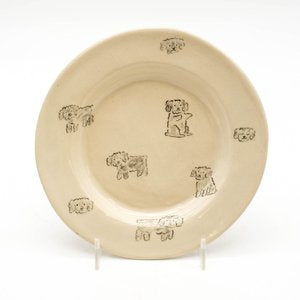 Mr Mittens Plate - White