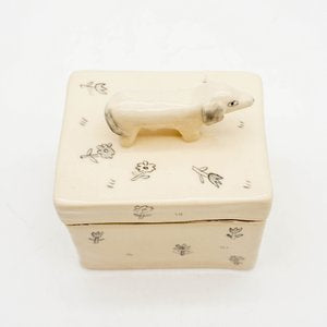 Trinket Box - White Dog