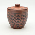 Dark Brown & Black Patterned Jar