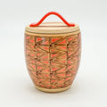 Coral and Brown Patterned Jar