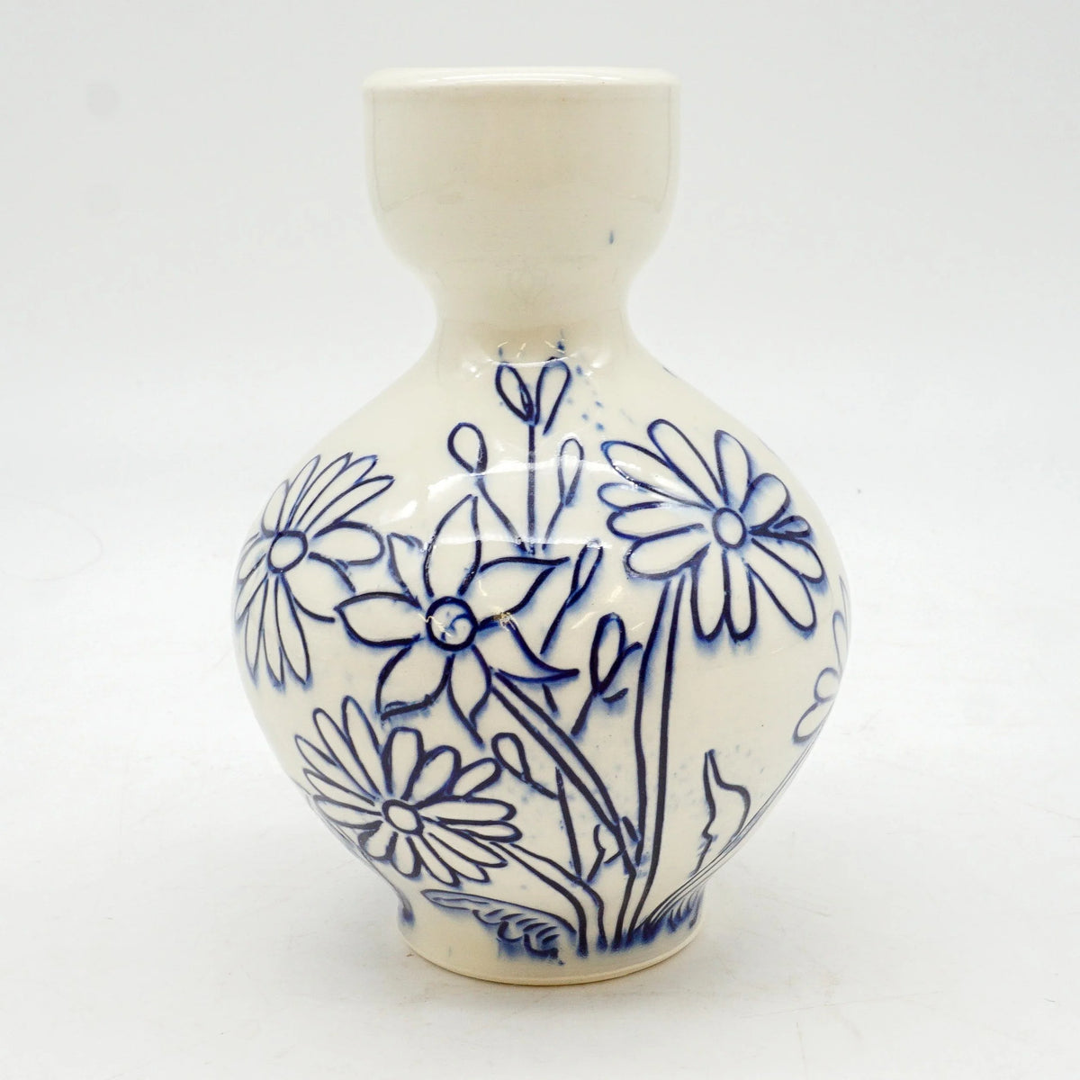 Blue Wildflower Vase