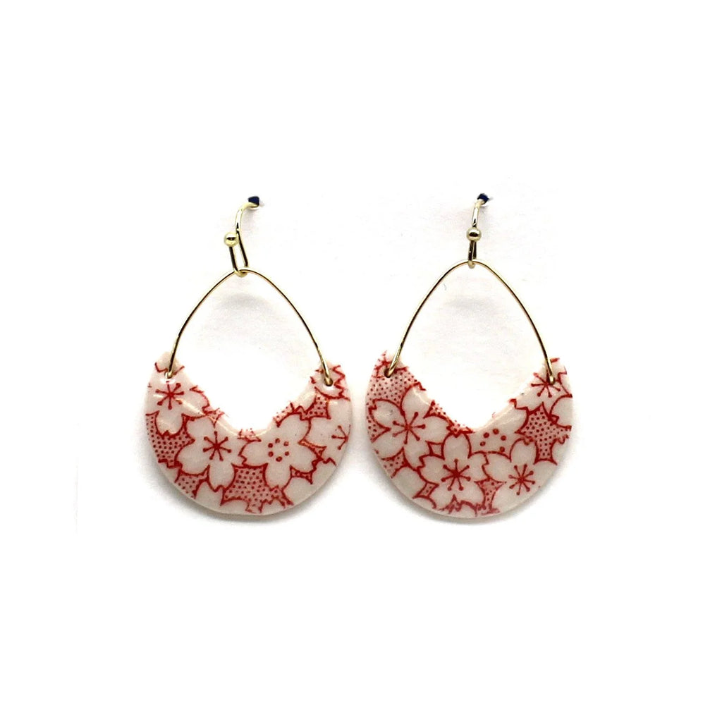 Medium Hoop Porcelain Earrings 2