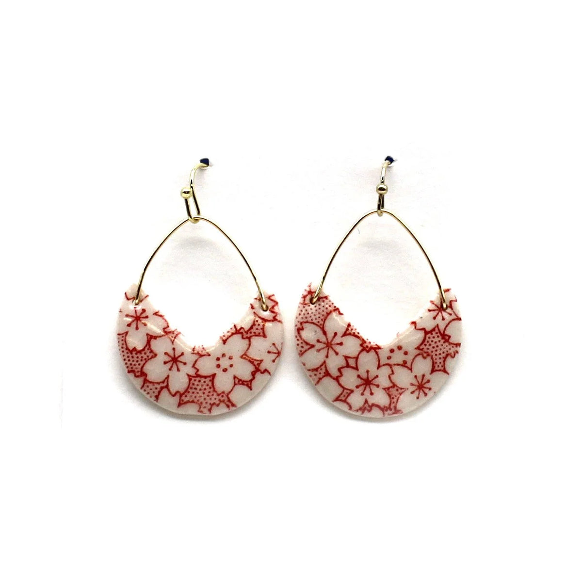 Medium Hoop Porcelain Earrings 2