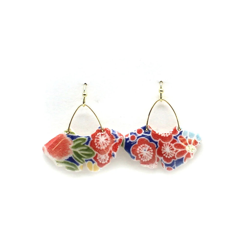 Small Hoop Porcelain Earrings