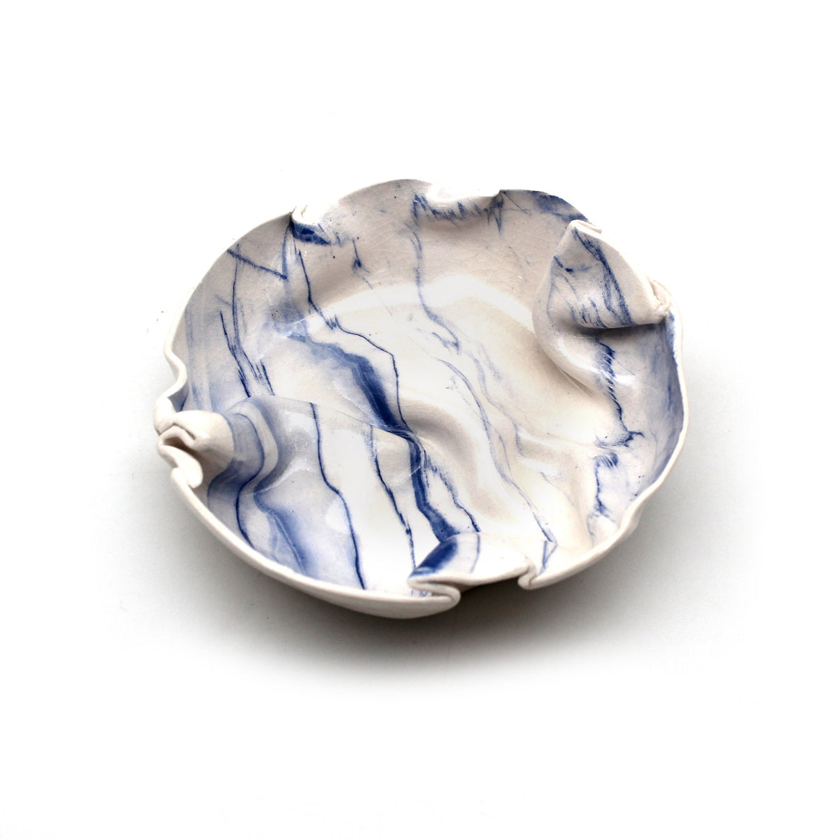 Blue Porcelain Jewelry Dish