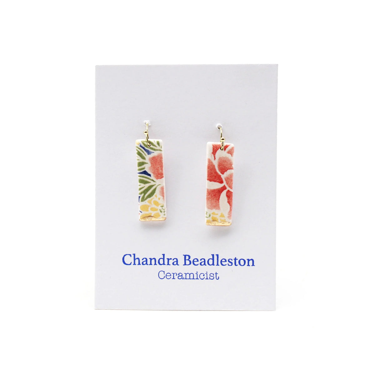 Medium French Hook Porcelain Earrings