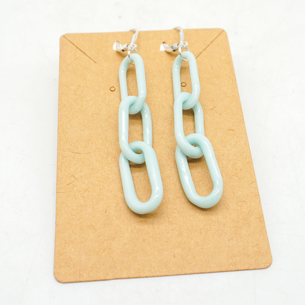 Baby Blue Chain Earrings