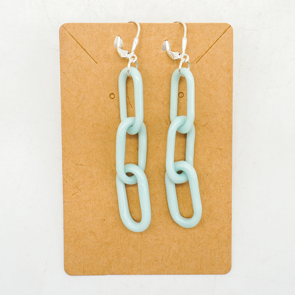 Baby Blue Chain Earrings