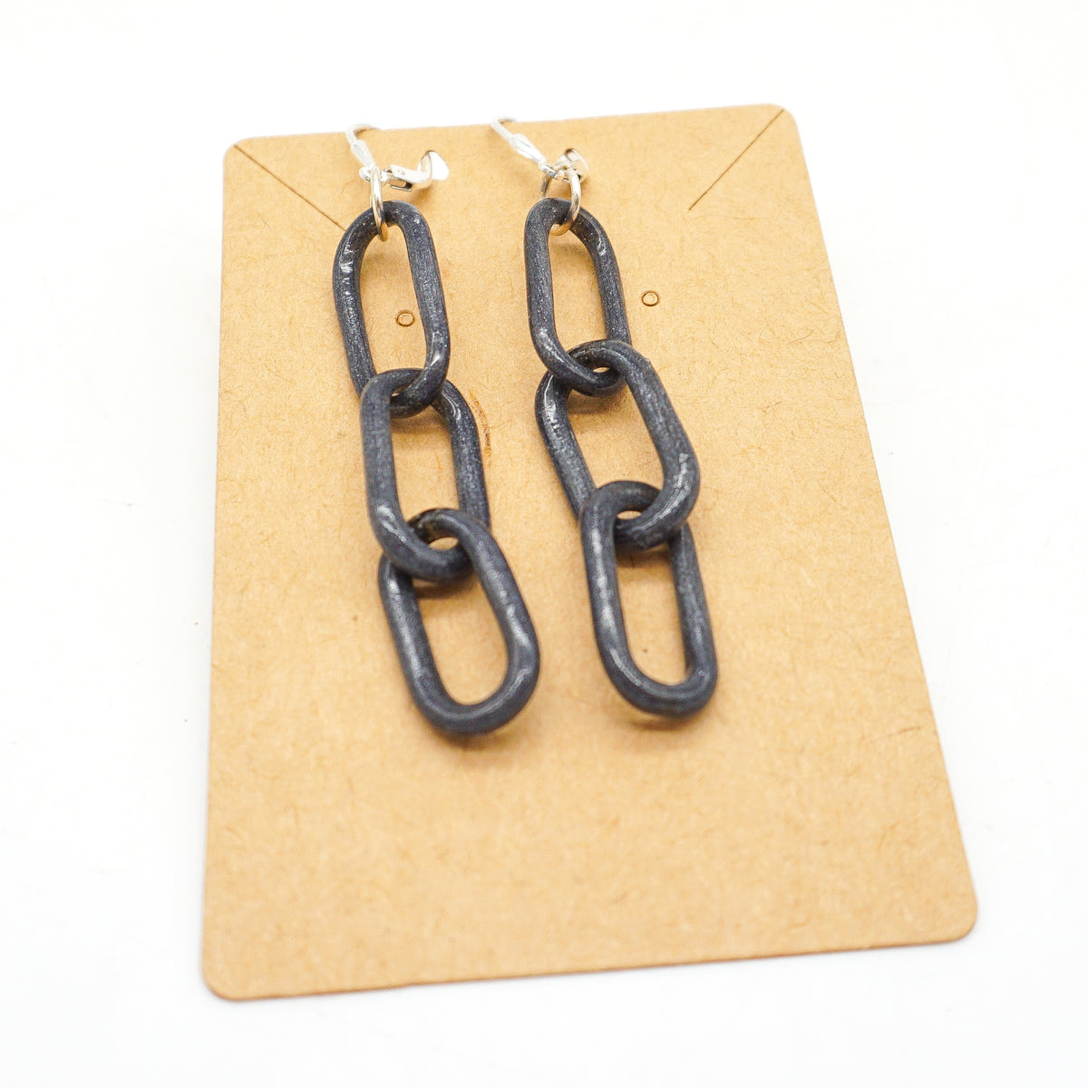 Steel Wool Chain Earrings
