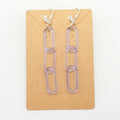 Kunzite Chain Earrings