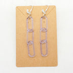 Kunzite Chain Earrings