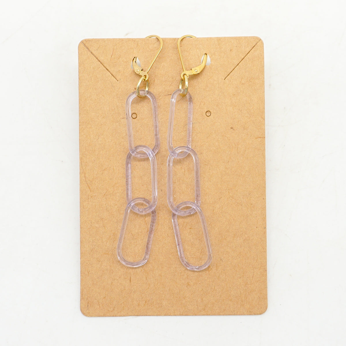 Kunzite Chain Earrings 2