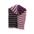Shades of Red and Purple with Black and White Merino Handwoven Scarf
