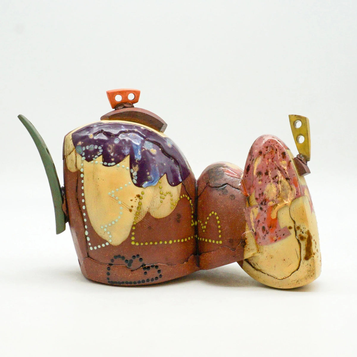 Lobed Double Funky Lidded Jar