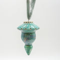 Porcelain Turquoise Drip Ornament