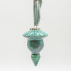 Porcelain Turquoise Drip Ornament