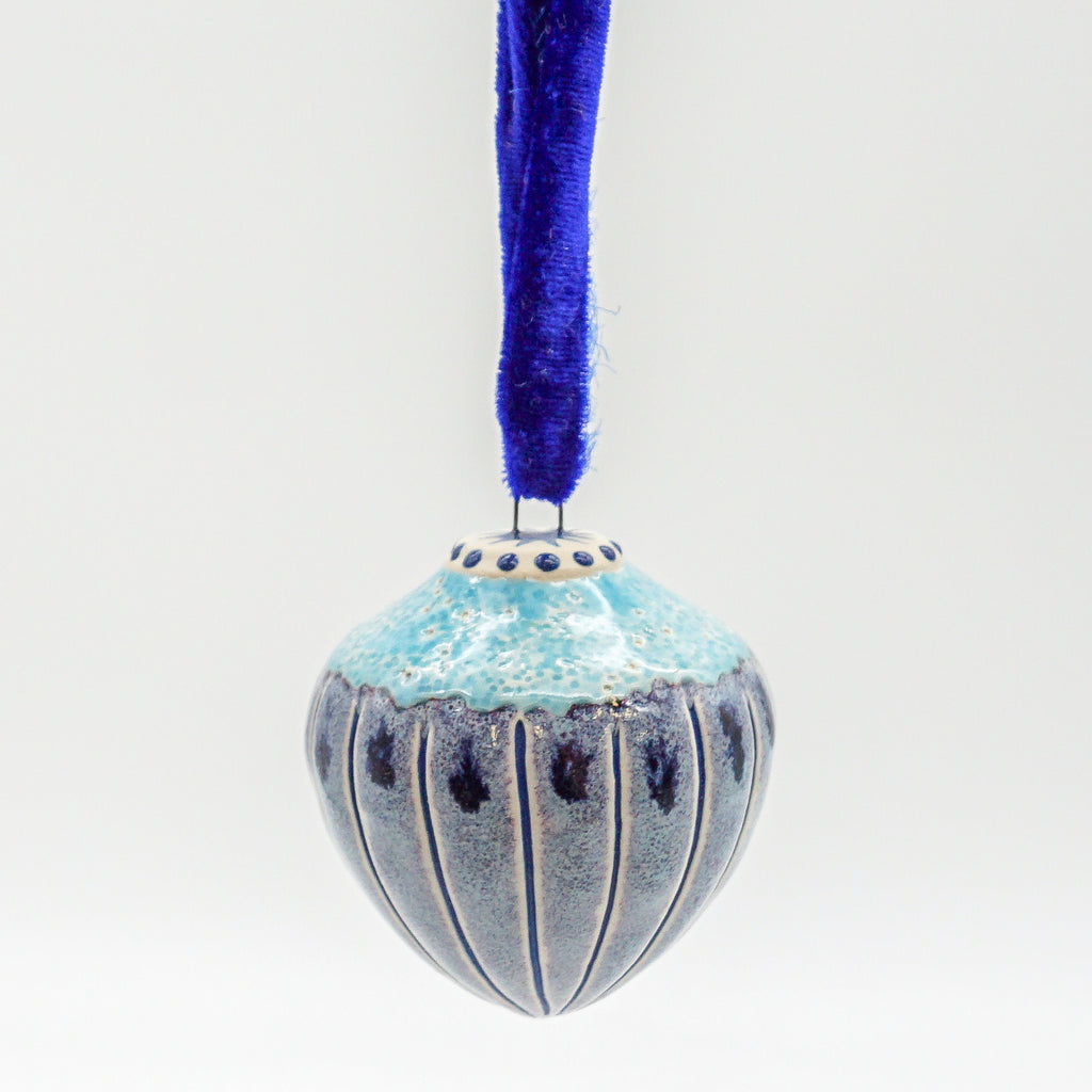 Porcelain Frosted Evening Ornament