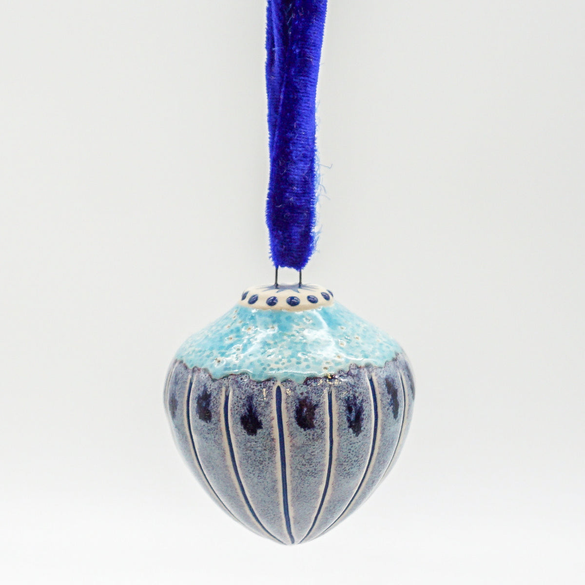 Porcelain Frosted Evening Ornament