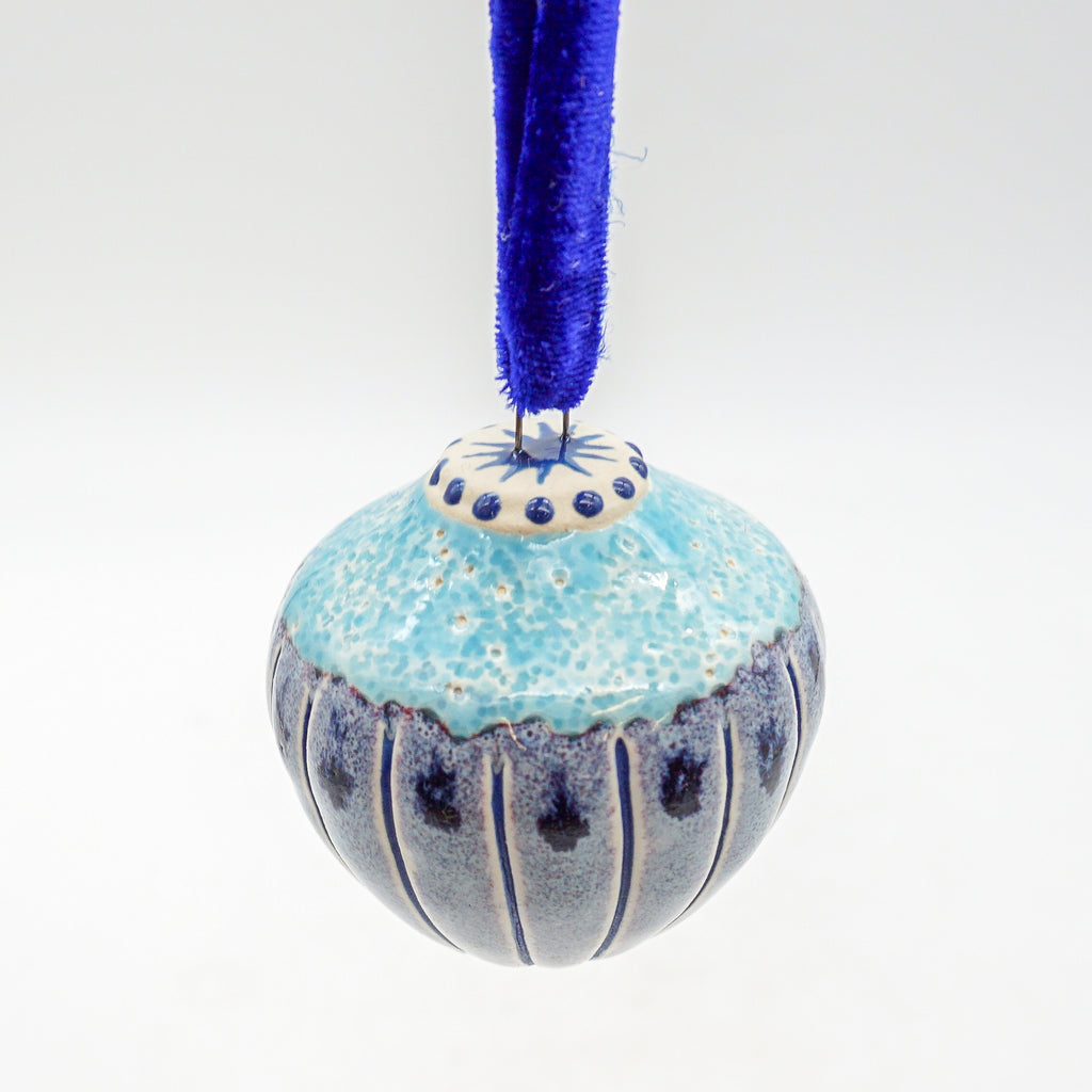 Porcelain Frosted Evening Ornament