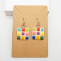 Porcelain Quilted Rainbow Earrings