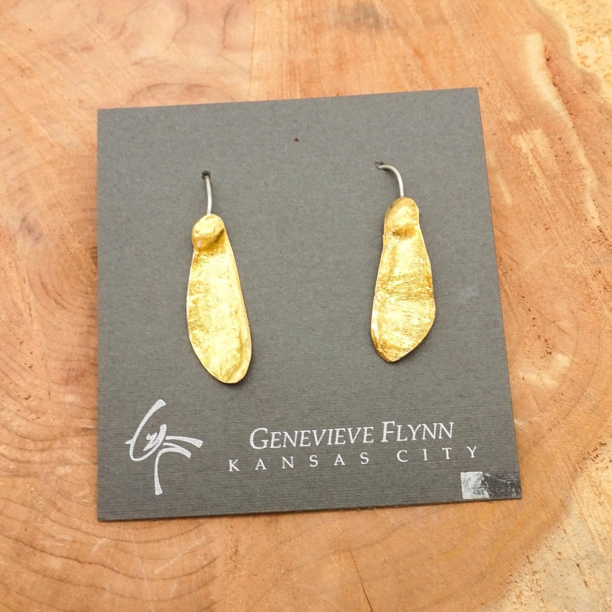 Maple Seed Ear - 24k Yellow Gold